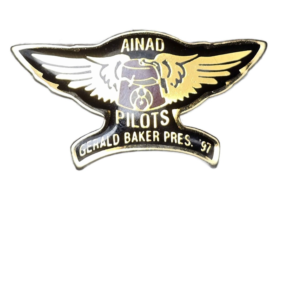 Ainad Pilots Gerald Baker President 1997 Backpack Jacket Lapel Vest Hat Pin H4